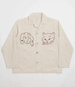 Obey Vesta Shirt Jacket - Egret Seamless Technology
