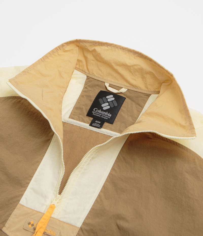 AdjustableDrawcordHem mesh ventilation Columbia Riptide II Retro Windbreaker Anorak - Delta / Lemon Wash