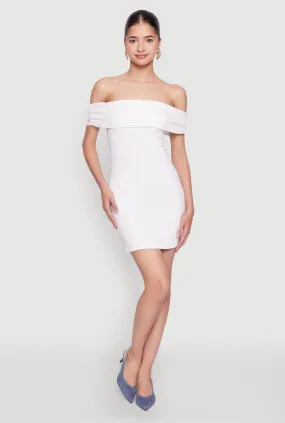 Refined Form Iris Bow Detail Ruched Overlay Dress