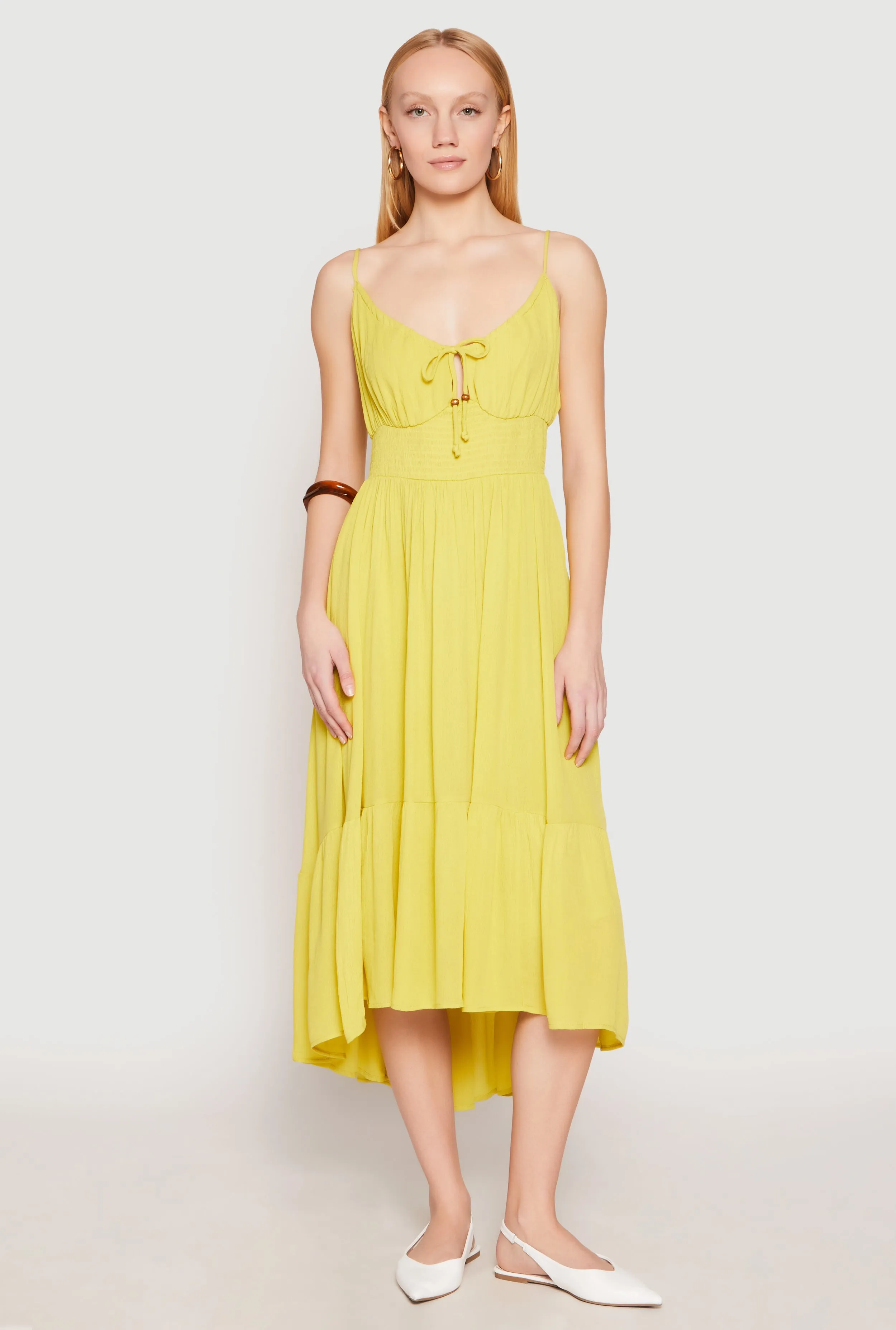 Style Ease Iris Gauze Knit Smocked Waist Dress