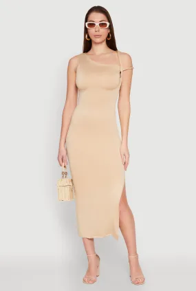 Iris Twisted One Shoulder Midi Dress Quick Drying Comfy and Chic