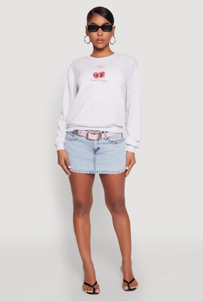Iris Sweet Cherry Graphic Print Sweatshirt Mountain village
