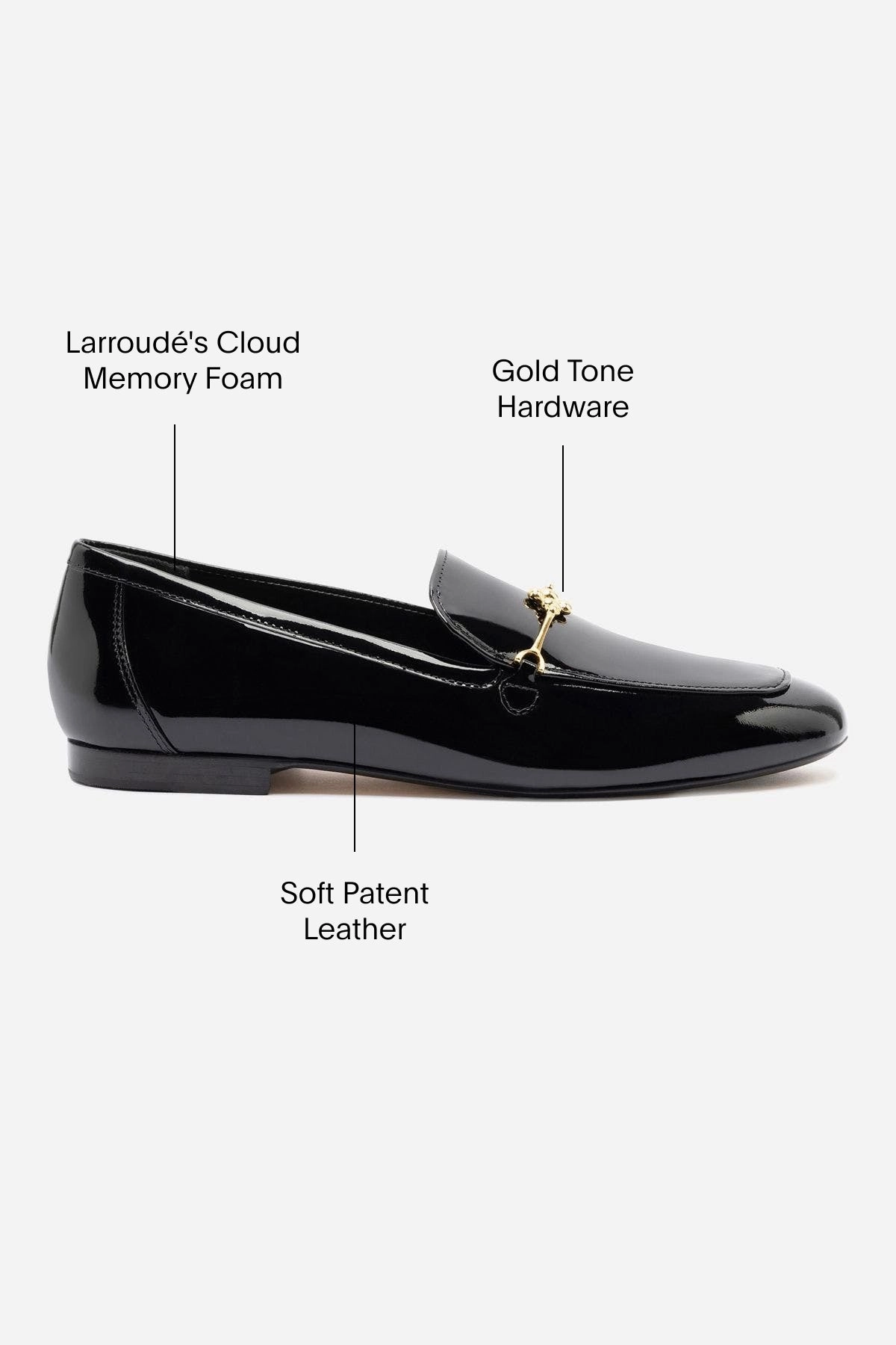 Event Lane Comfortable Fit Shoes Katherine Loafer In Black Patent Leather