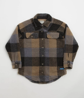 Kavu Womens Northern Sky Shirt Jacket - Nightshade Plaid Interchangeable Liners Lightweight Design