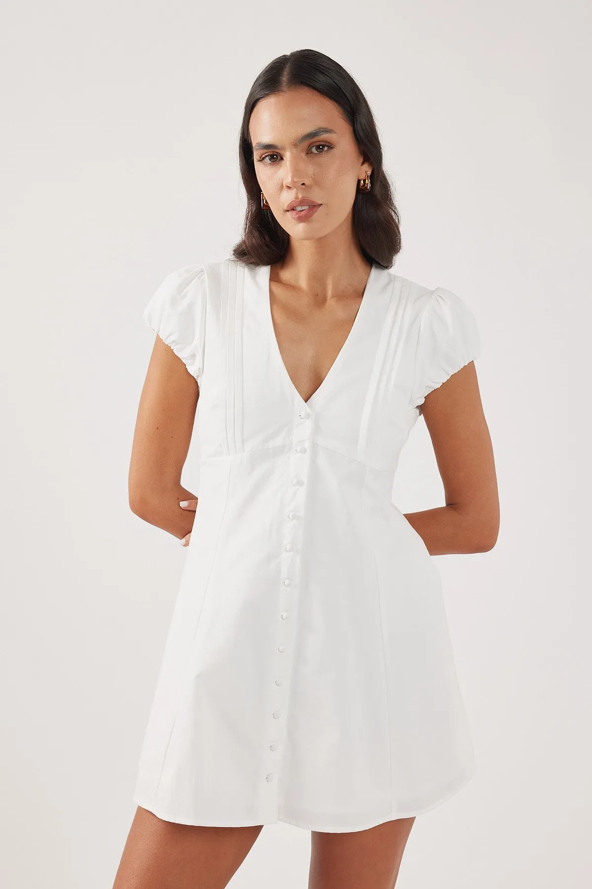 Perfect Stranger Arielle Mini Dress White Snag-Resistant Sleek Outline