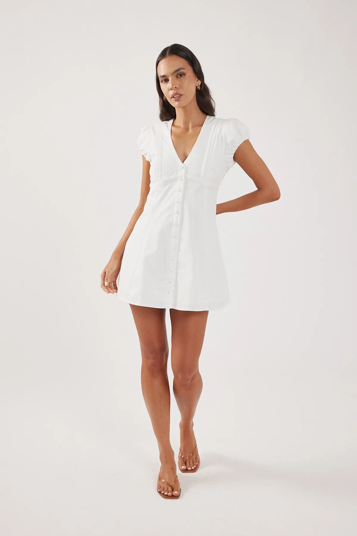 Feminine Touch Perfect Stranger Arielle Mini Dress White