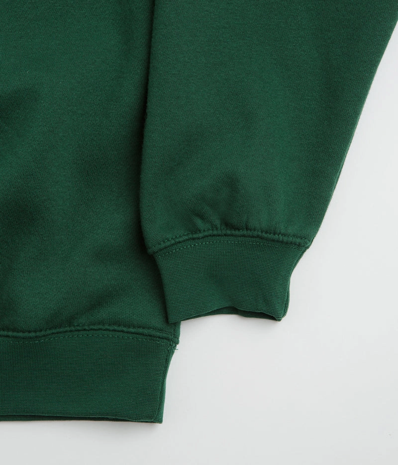 Comfy Knit Layer Versatile Knit Poetic Collective Heavy Polo Sweatshirt - Bottle Green