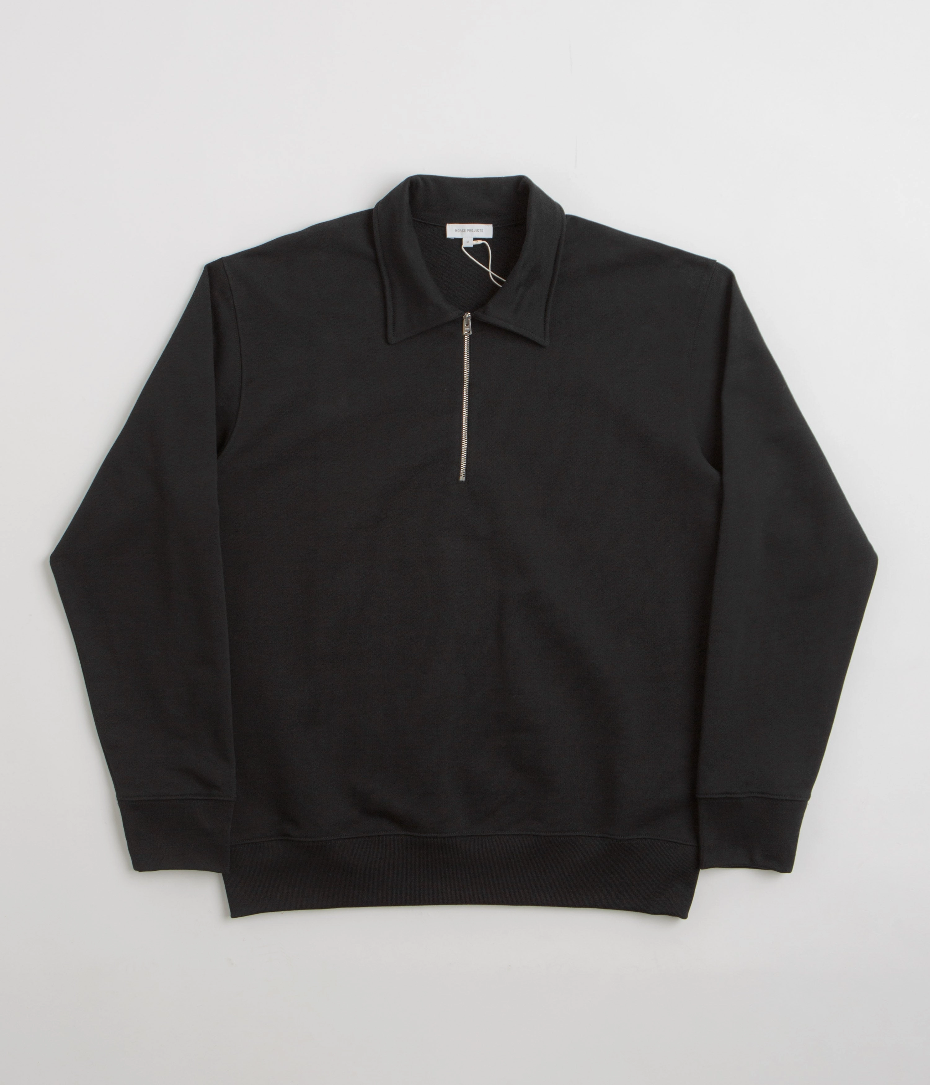 Comfortable Design Norse Projects Standard Half Zip Sweatshirt - Black