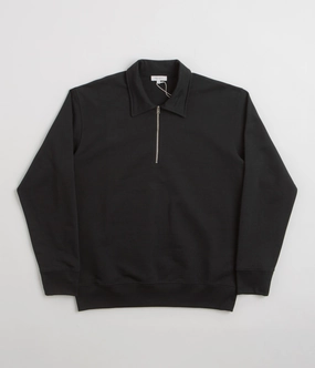Comfortable Design Norse Projects Standard Half Zip Sweatshirt - Black