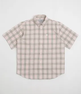 Carhartt Niven Short Sleeve Shirt - Niven Check / Air Pink / Wax Festive Look