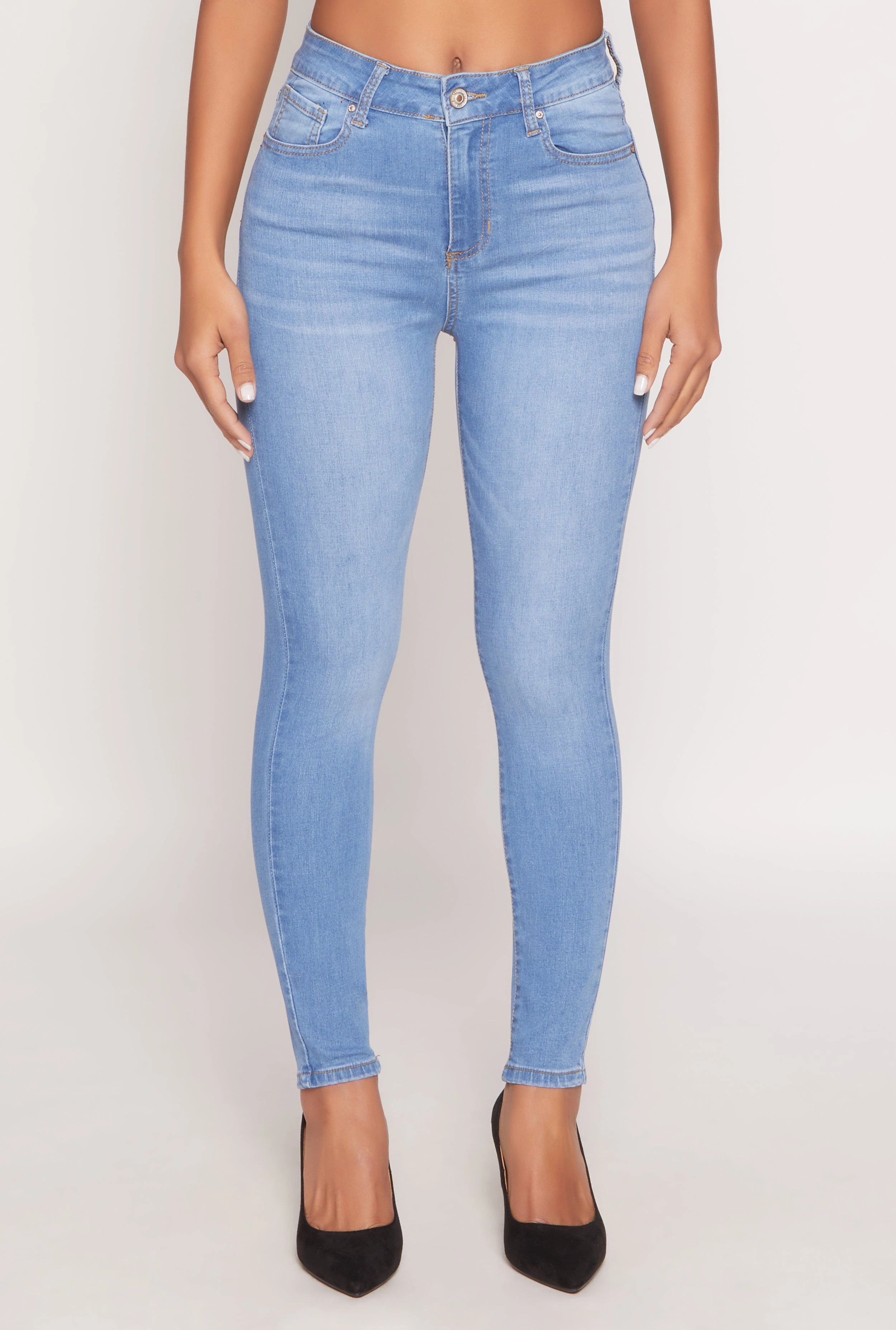 WAX Stretch High Waisted Skinny Jeans Urban Look