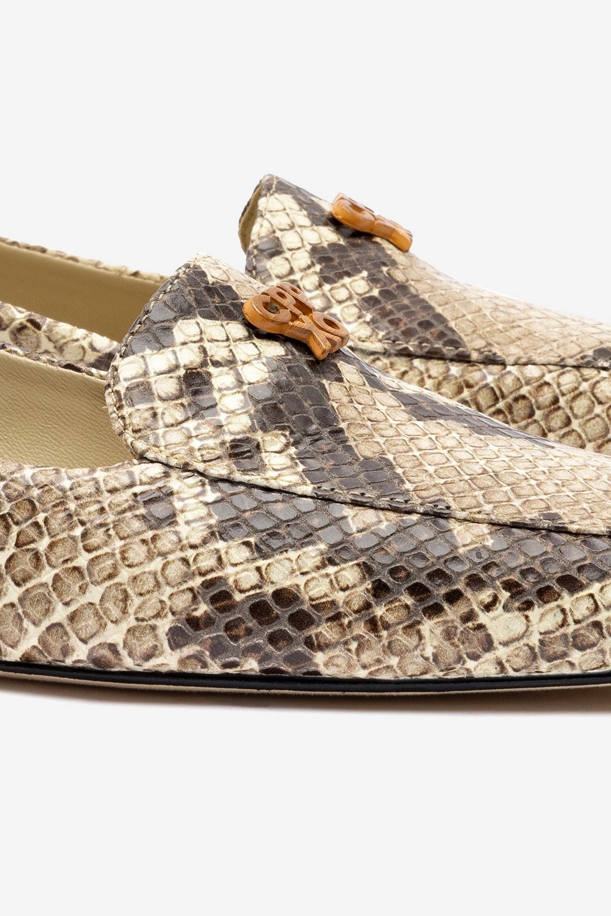 Larroud?? x CPPXO Loafer In Neutral Snake Leather Toe Safe Easy Sprint