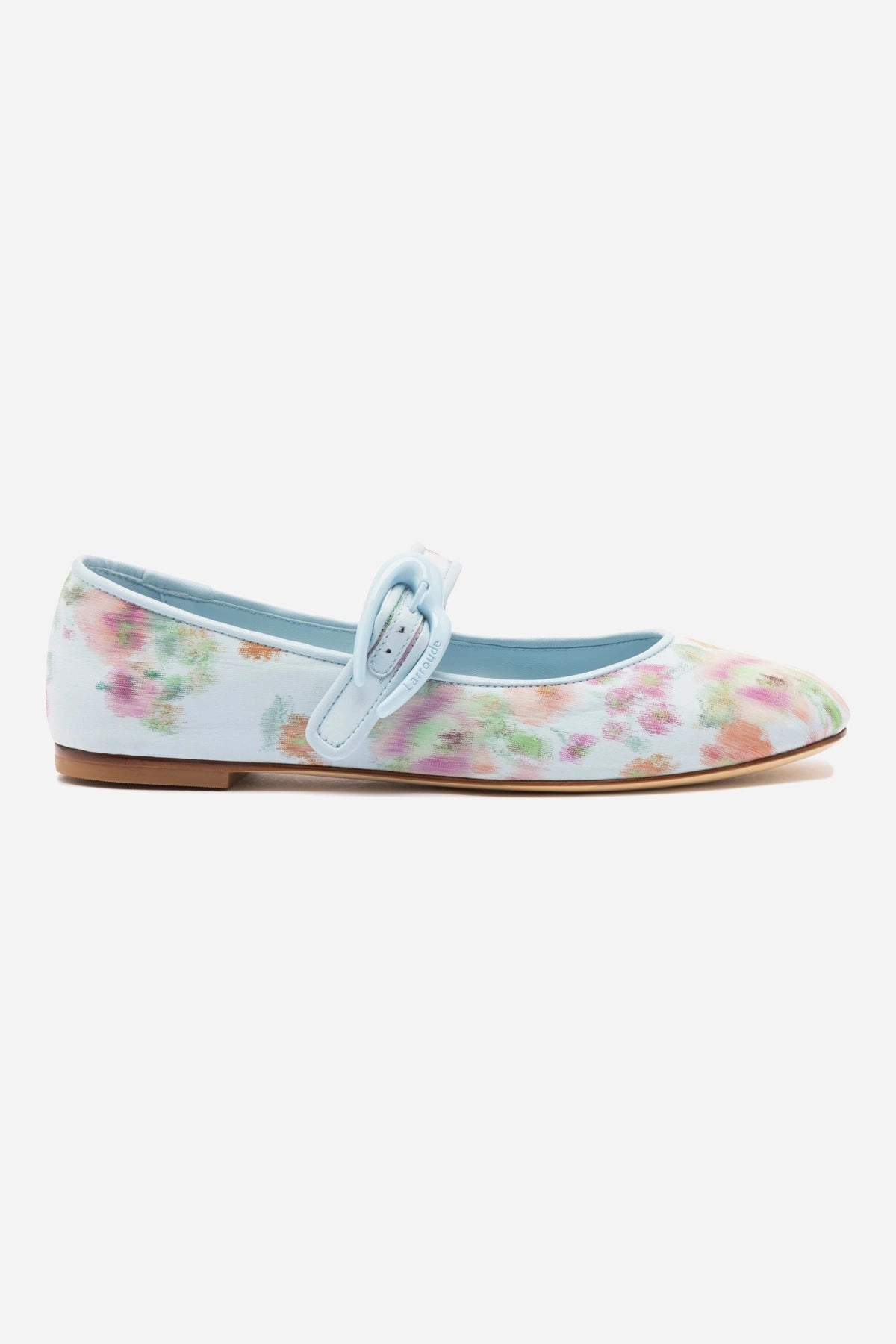 Larroud?? x Markarian Verona Ballet Flat In Apple Blue Floral Ikat Comfortable fit Cloud Comfort Footwear