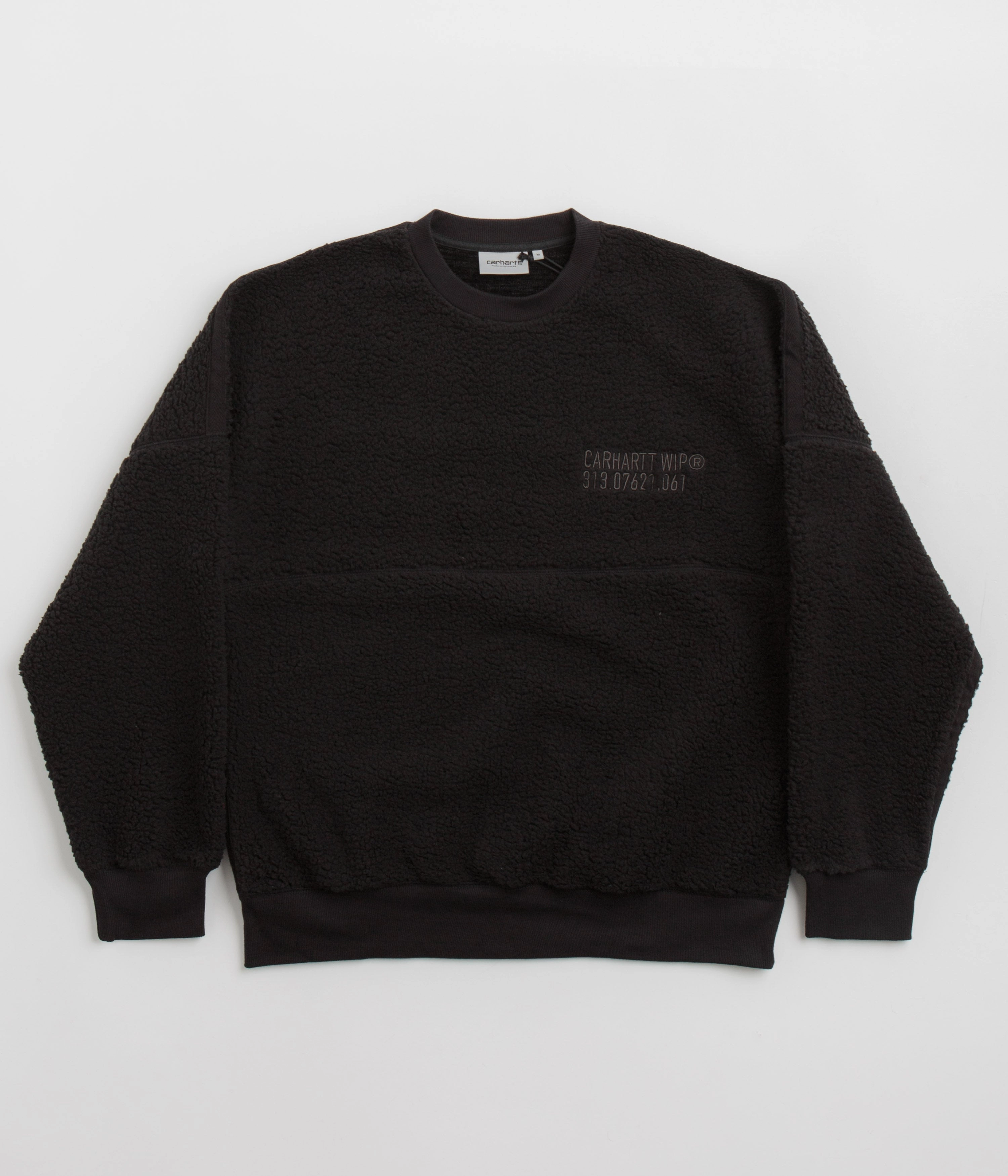 Fashionable Layering Casual Fit Carhartt Coordinate Crewneck Sweatshirt - Black / Grey