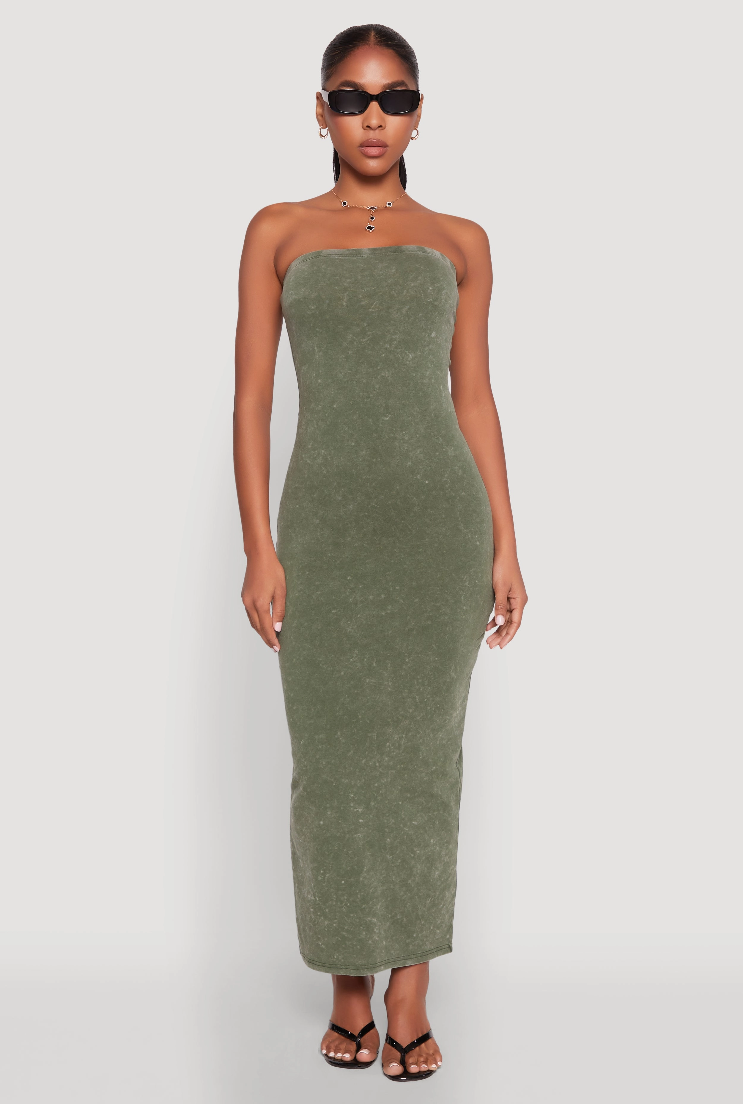 Daisy Mineral Wash Maxi Tube Dress Bold Movement Classic Look