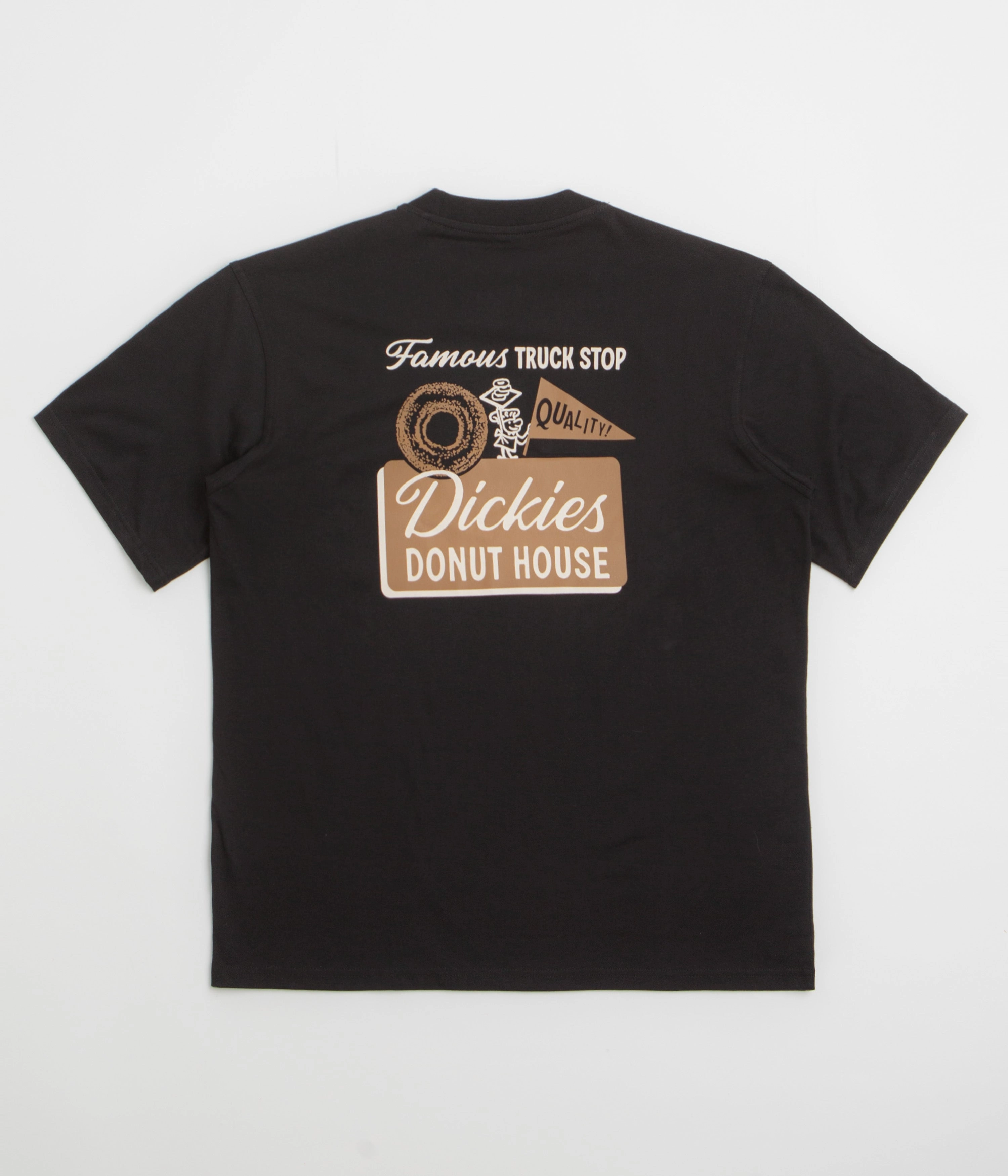 DoubleStitched Seams Dickies Donut House T-Shirt - Black