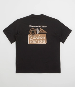 DoubleStitched Seams Dickies Donut House T-Shirt - Black