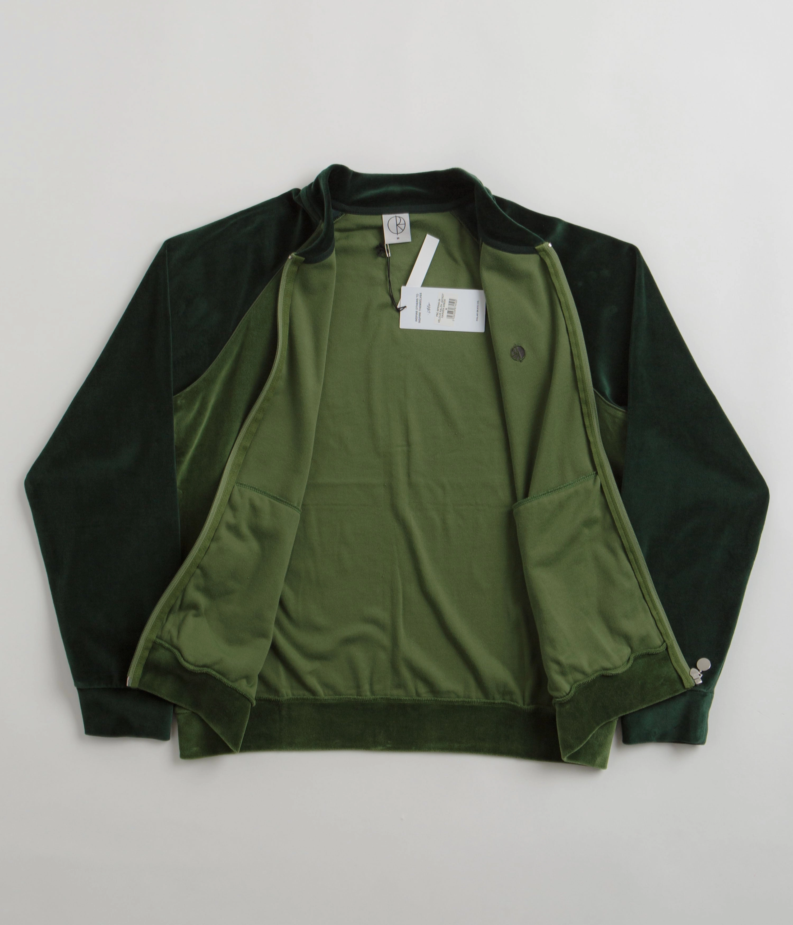 Polar Velour Ralph Jacket - Garden Green Versatile Layering Weight Casual Street Style