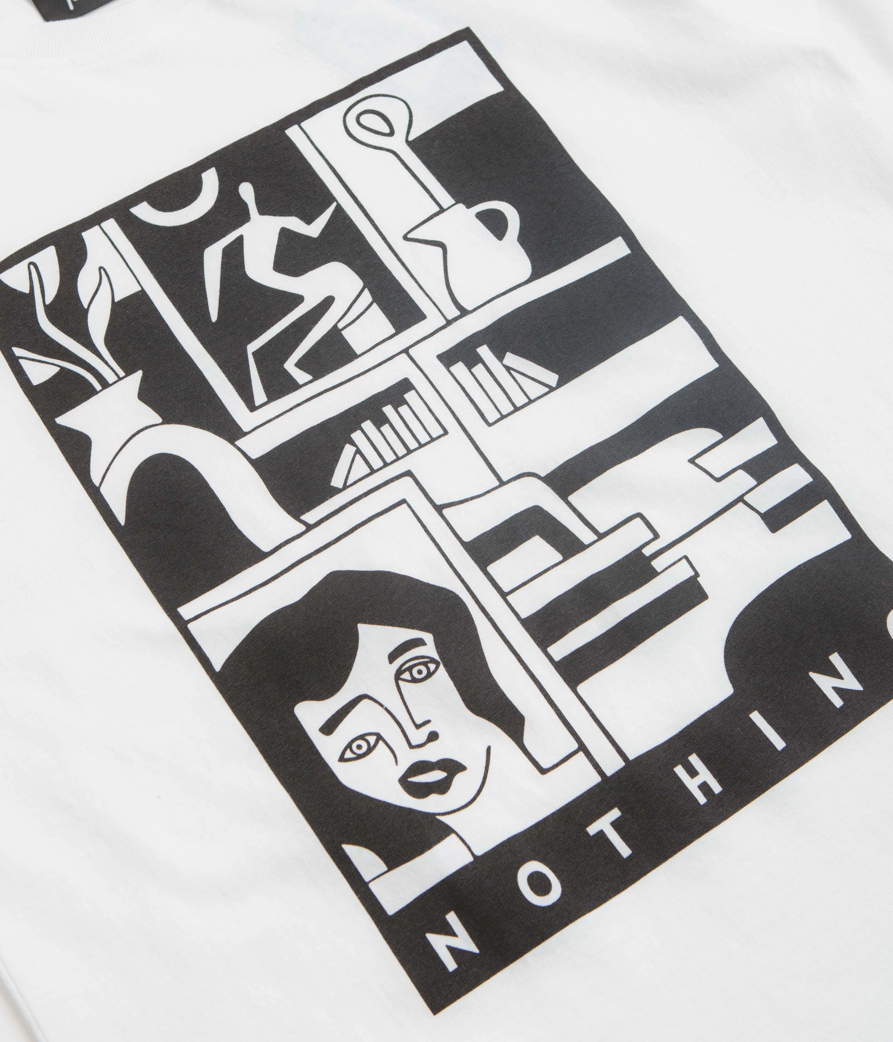 Fur combination Distressed Hem Finish by Parra Our House T-Shirt - White