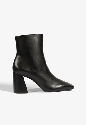 Leia Leather Bootie Breathable Lining Trendy Platform Heels