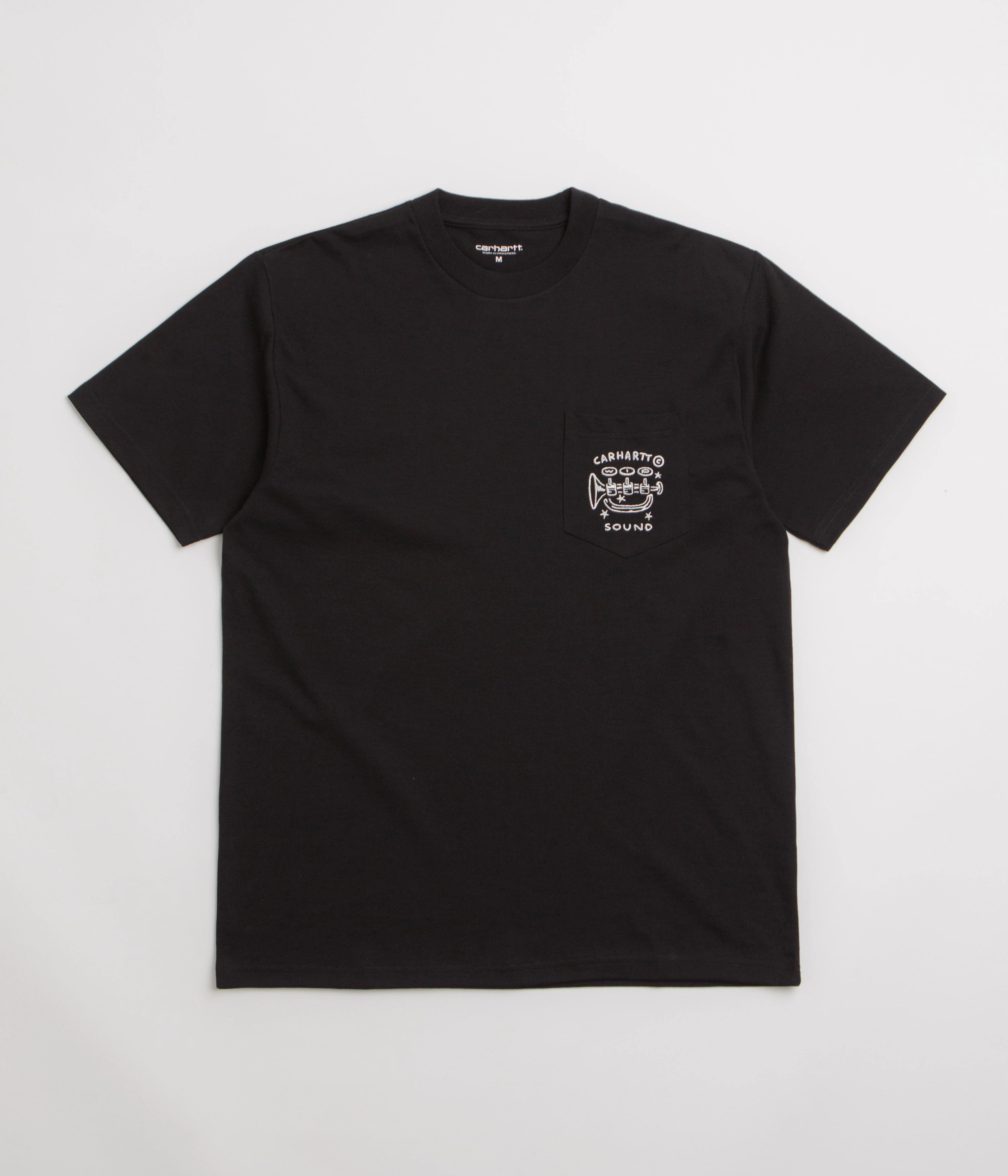 Carhartt Fragments Pocket T-Shirt - Black / White Comfy Layer Lightweight Wear