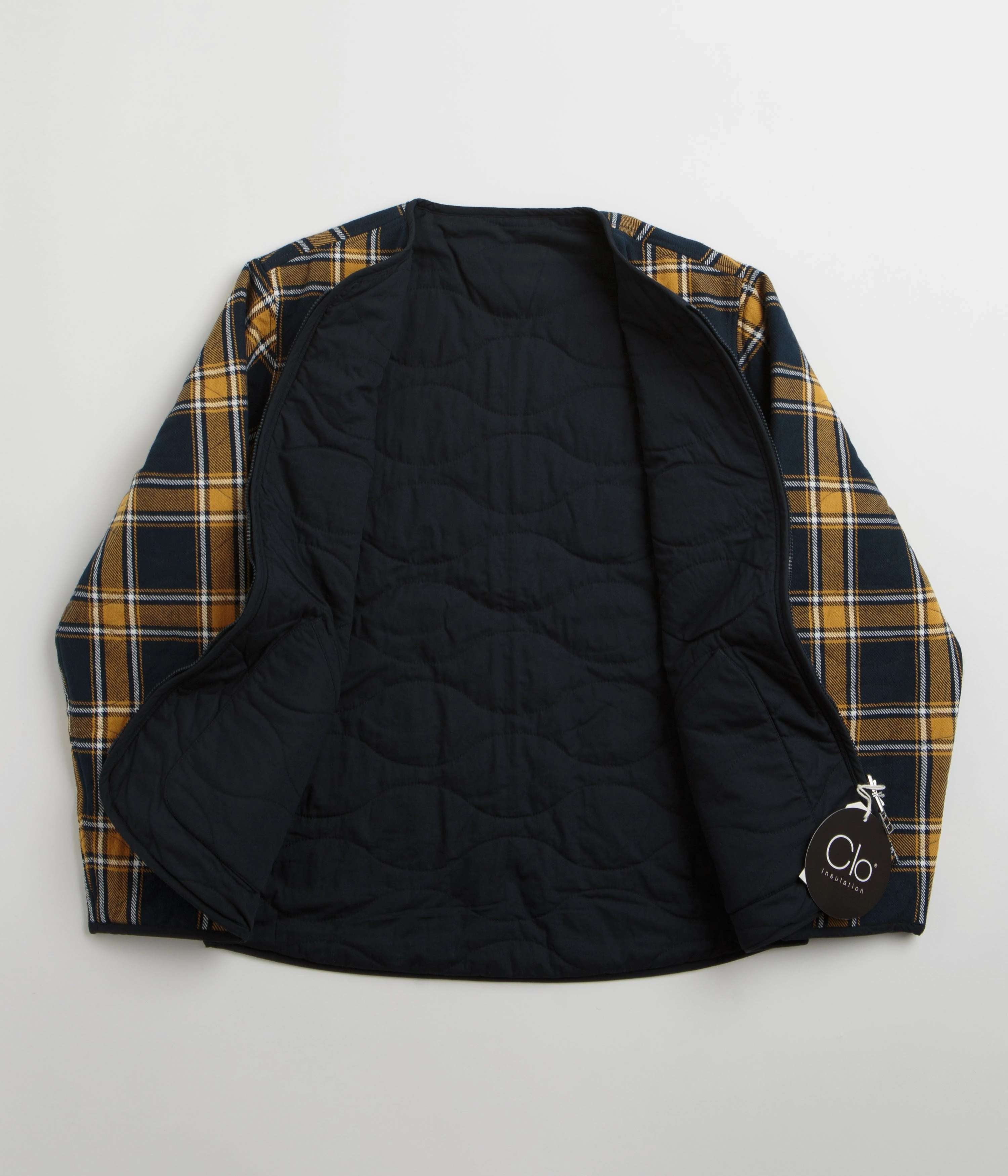 Insulated Layer Universal Works Reversible Military Liner Jacket - Yellow / Navy