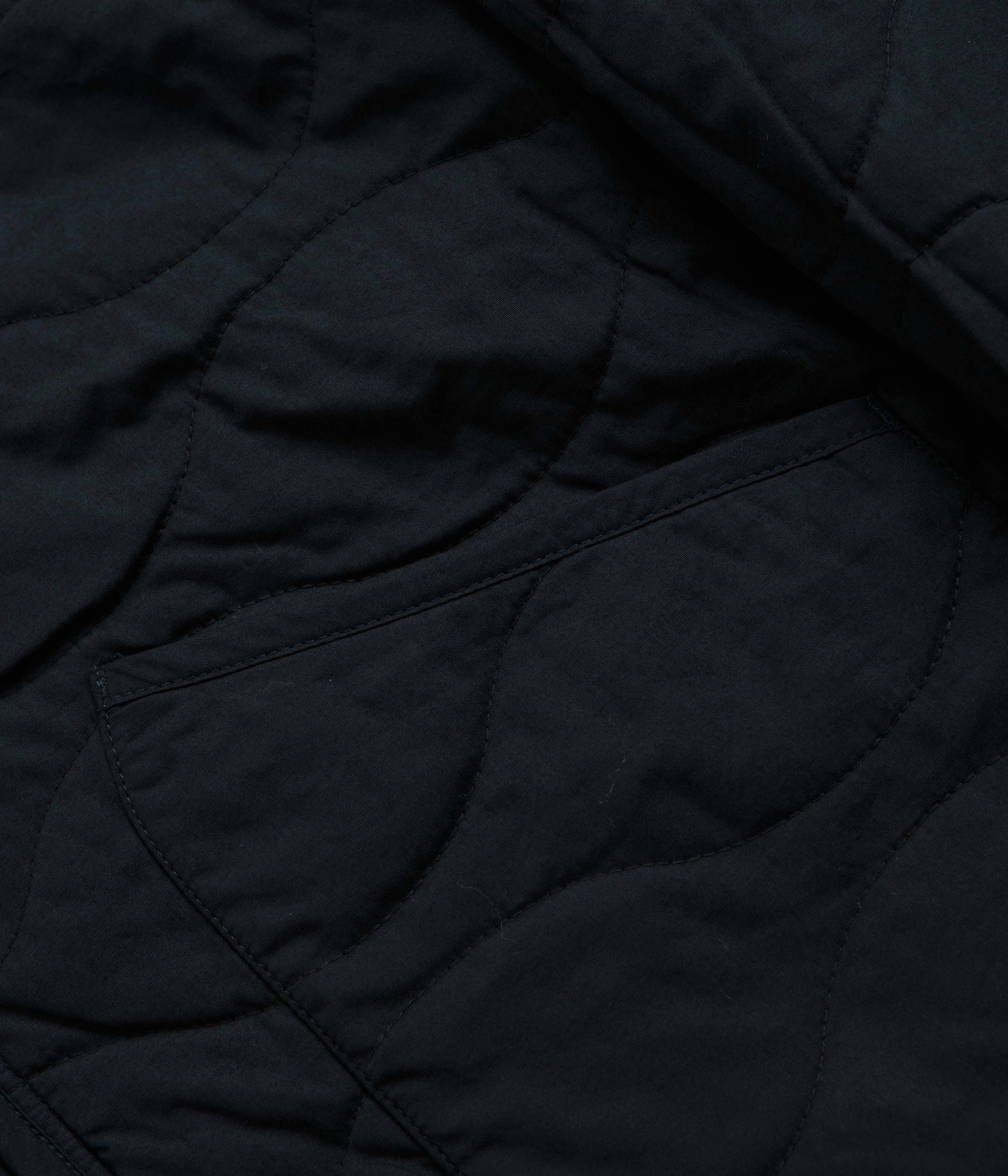 Universal Works Reversible Military Liner Jacket - Yellow / Navy Reinforced Shoulder Panels Eco Certified Textiles