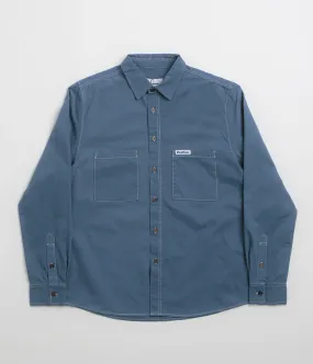High Density Weave Statement Maker Butter Goods Ripstop Button Up Shirt - Work Blue