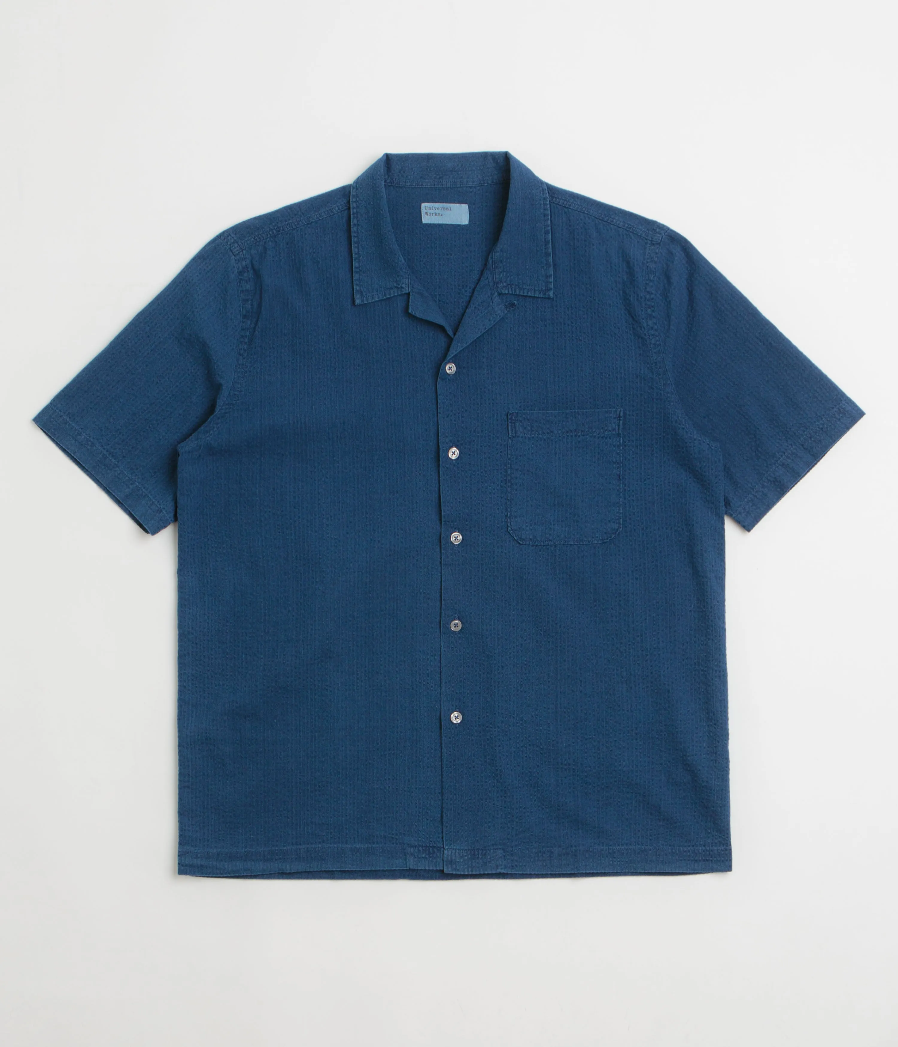 Hooded Neckline Universal Works Road Shirt - Washed Indigo