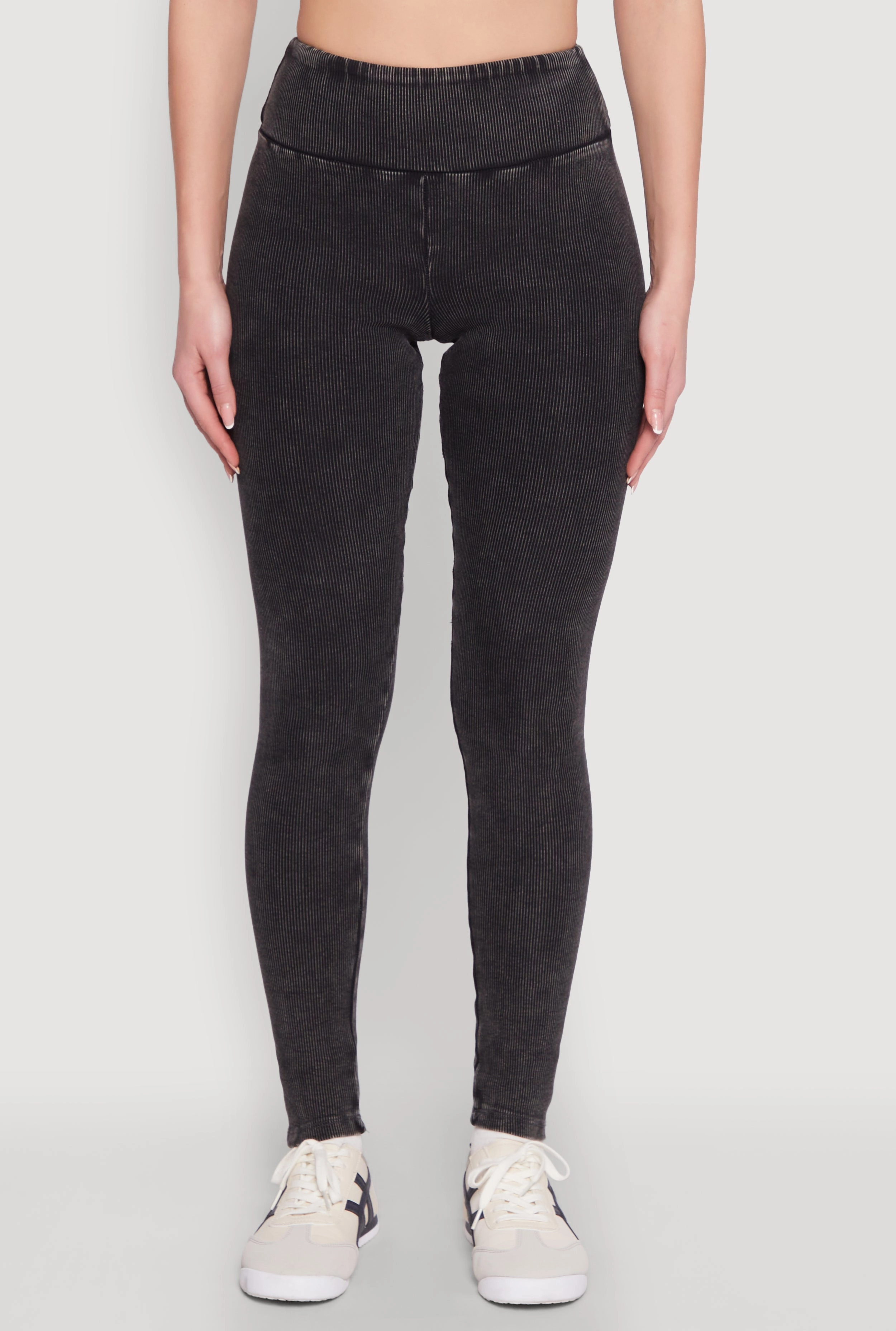 Cool Days Motion Support Rib Knit Mineral Wash High Waisted Leggings