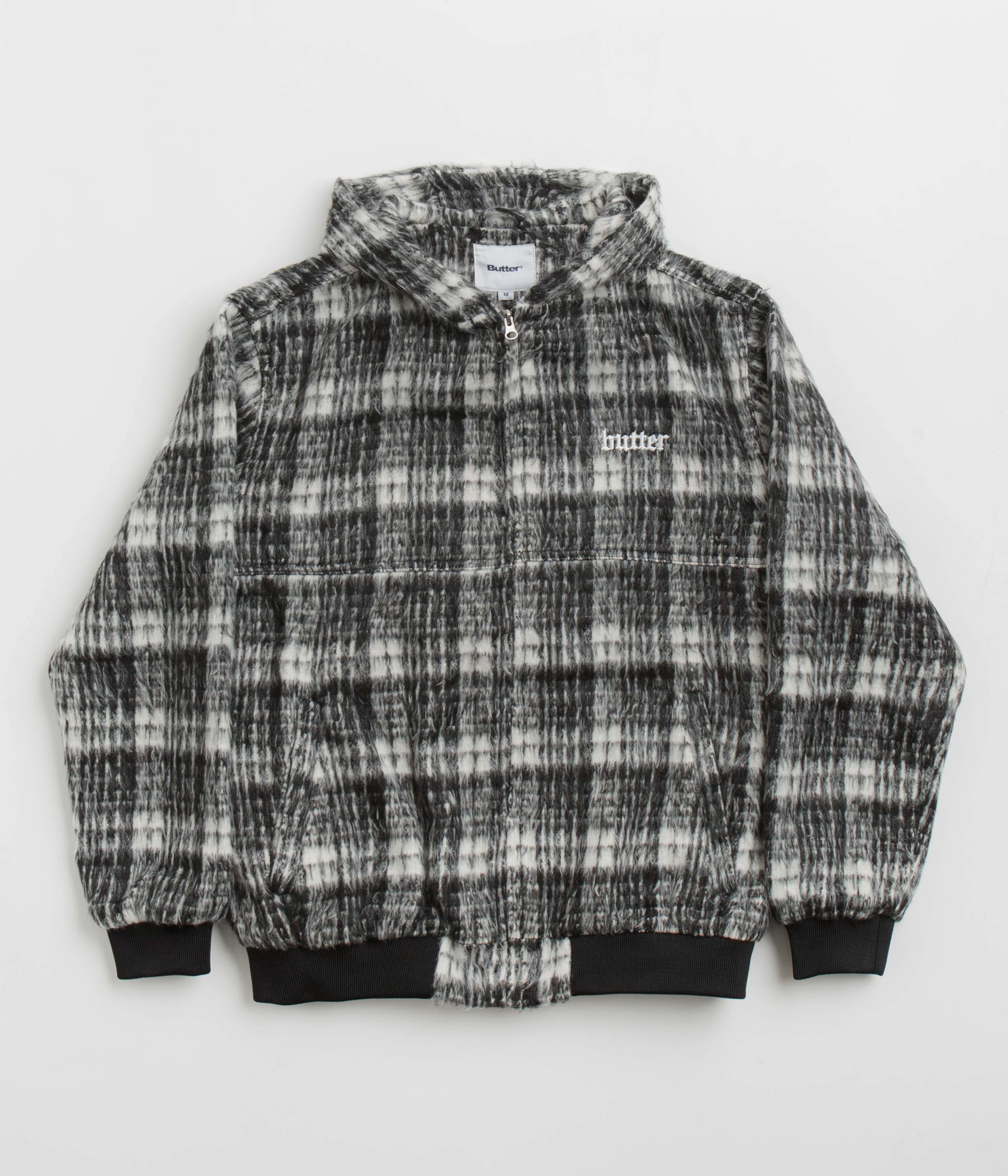 Butter Goods Heavy Plaid Work Jacket - Black / White Adaptive Layering System Airy Layer Fit