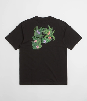 Seamless construction Casual Style Parlez Cantil T-Shirt - Black