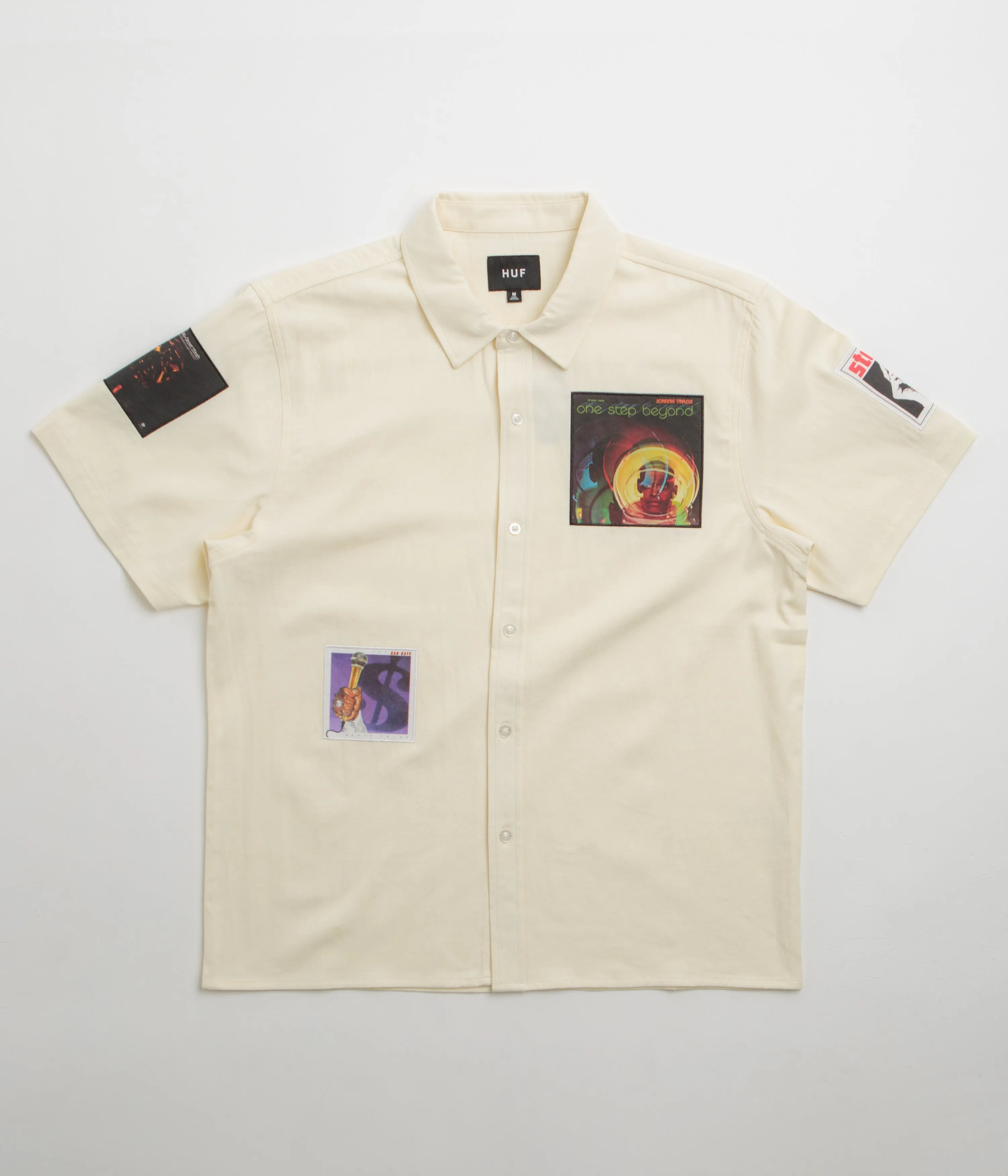 HUF Stax Patches Shirt - Natural Subtle Details Eco-friendly