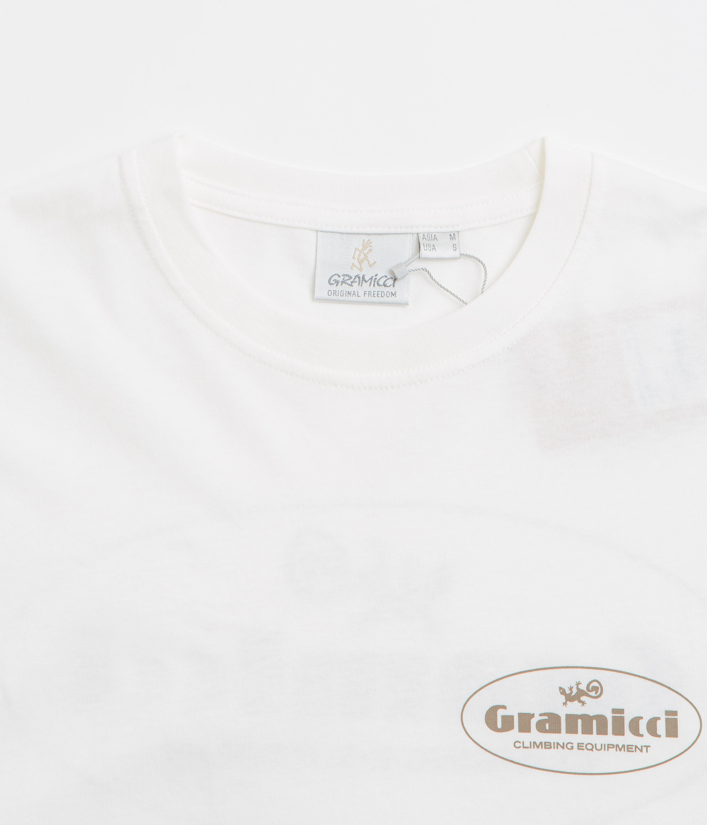 UltraSoftBrushedInterior Vintage Look Gramicci Climbing Equipment Long Sleeve T-Shirt - White