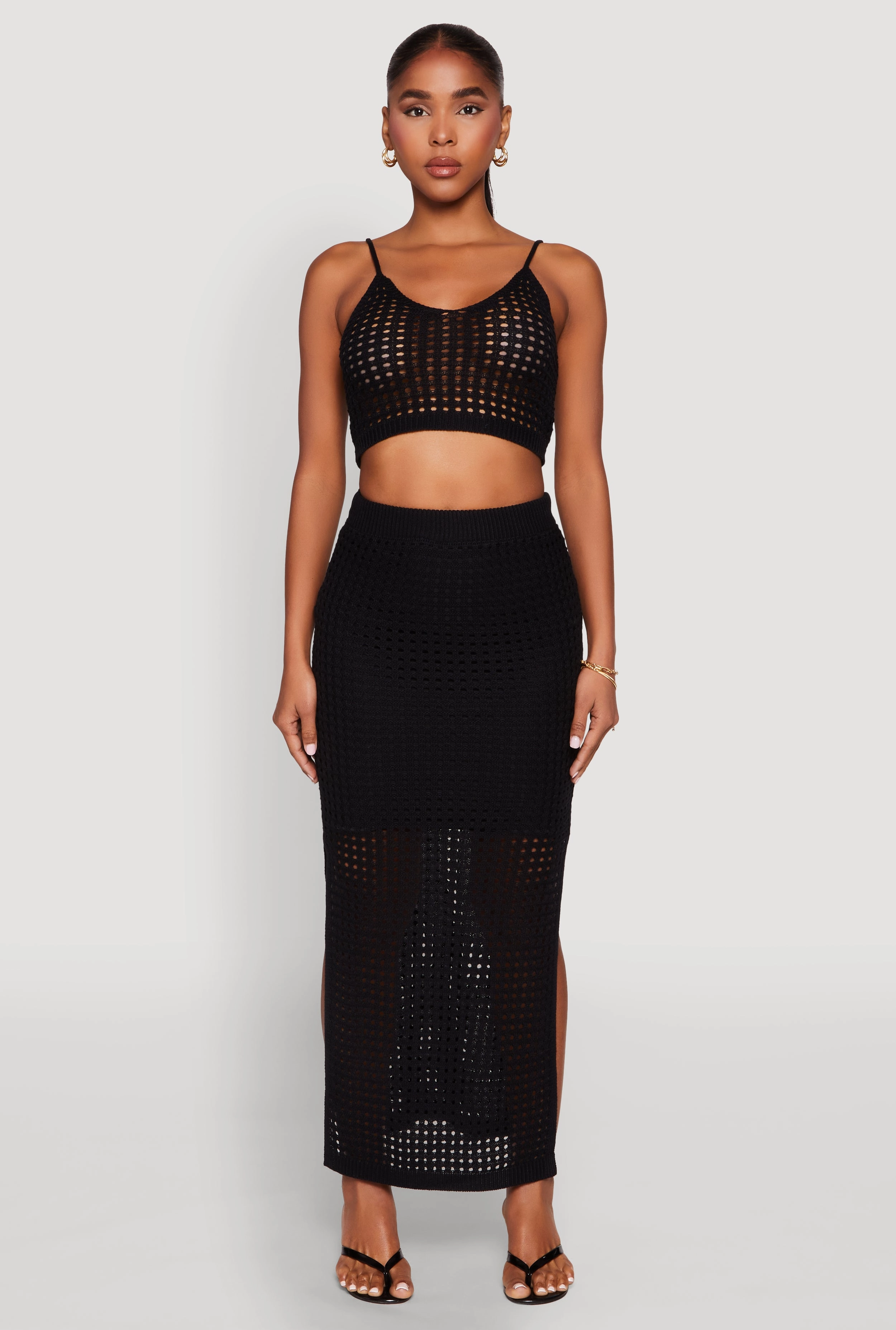 Everyday Favorite Comfort Mood Lined Crochet Maxi Skirt