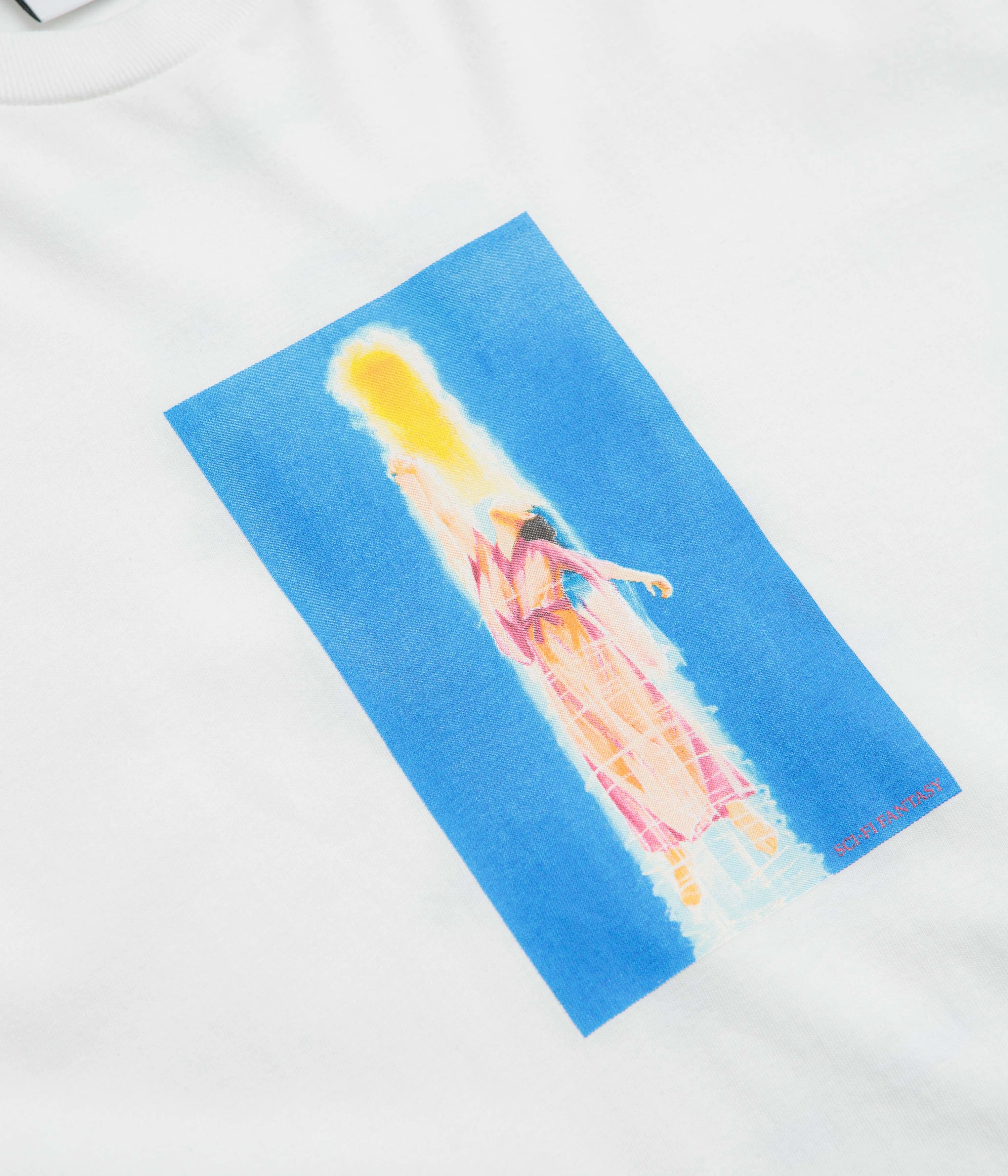 Seamless Edging Sci-Fi Fantasy Ascension T-Shirt - White