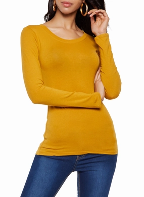 Long Sleeve Crew Neck Tee Home Relaxation