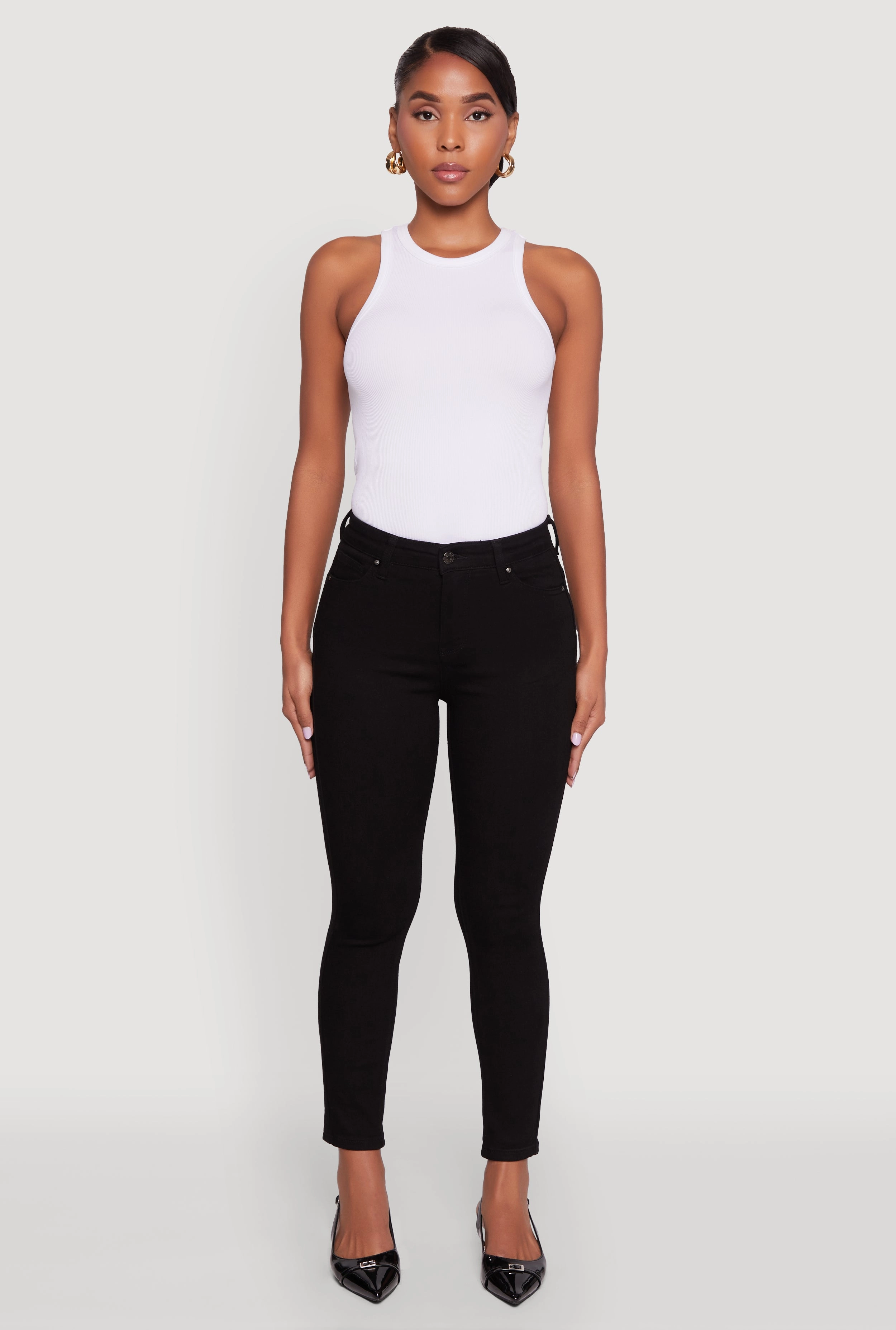 WAX Whiskered Cropped Skinny Jeans Recycled Material
