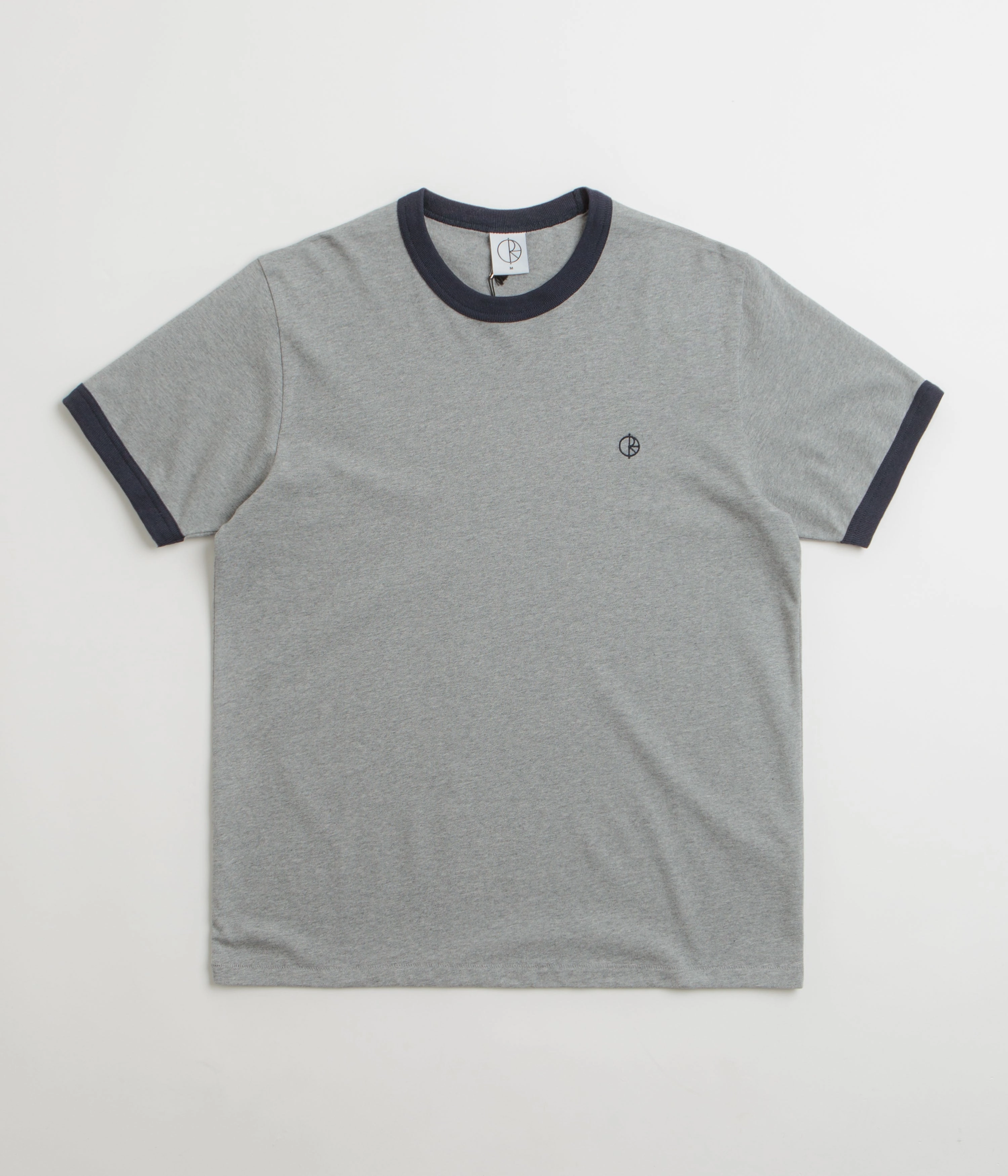 Polar Ringer T-Shirt - Heather Grey / Navy / Navy Reinforced Shoulder Seams