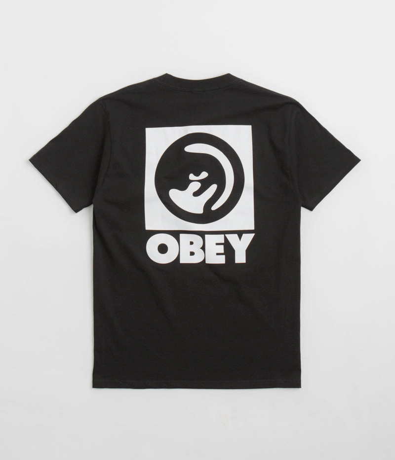 Obey Bold Eye T-Shirt - Black Low Impact Processing