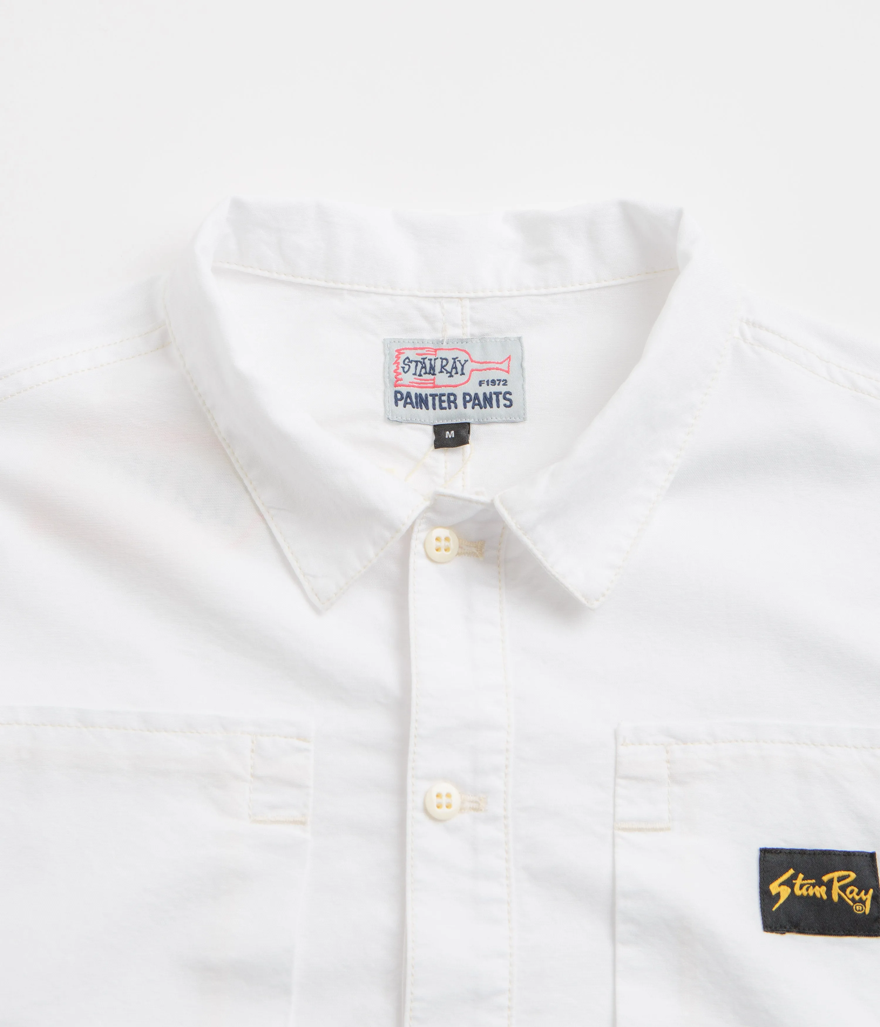 Polka Dot Business Meeting Stan Ray Painters Pop Over Shirt - Natural Cotton Oxford