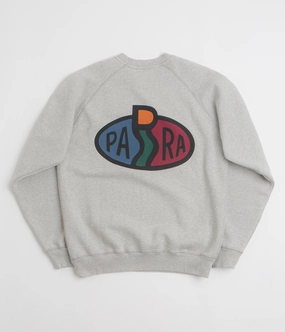 Cozy Knitwear by Parra Legs Logo Crewneck Sweatshirt - Heather Grey