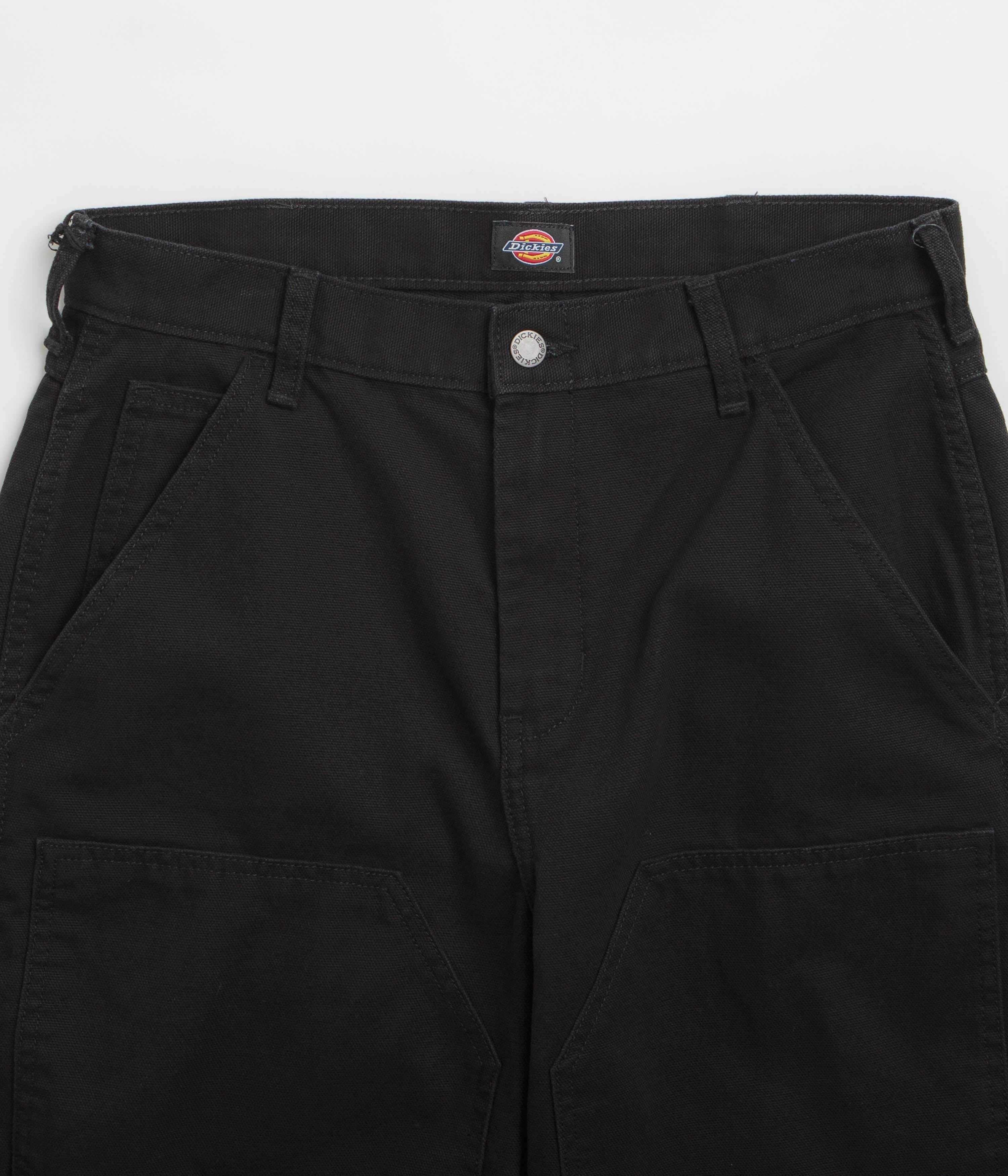 Wrinkle Resistant Material Dickies Duck Canvas Chap Shorts - Stone Washed Black
