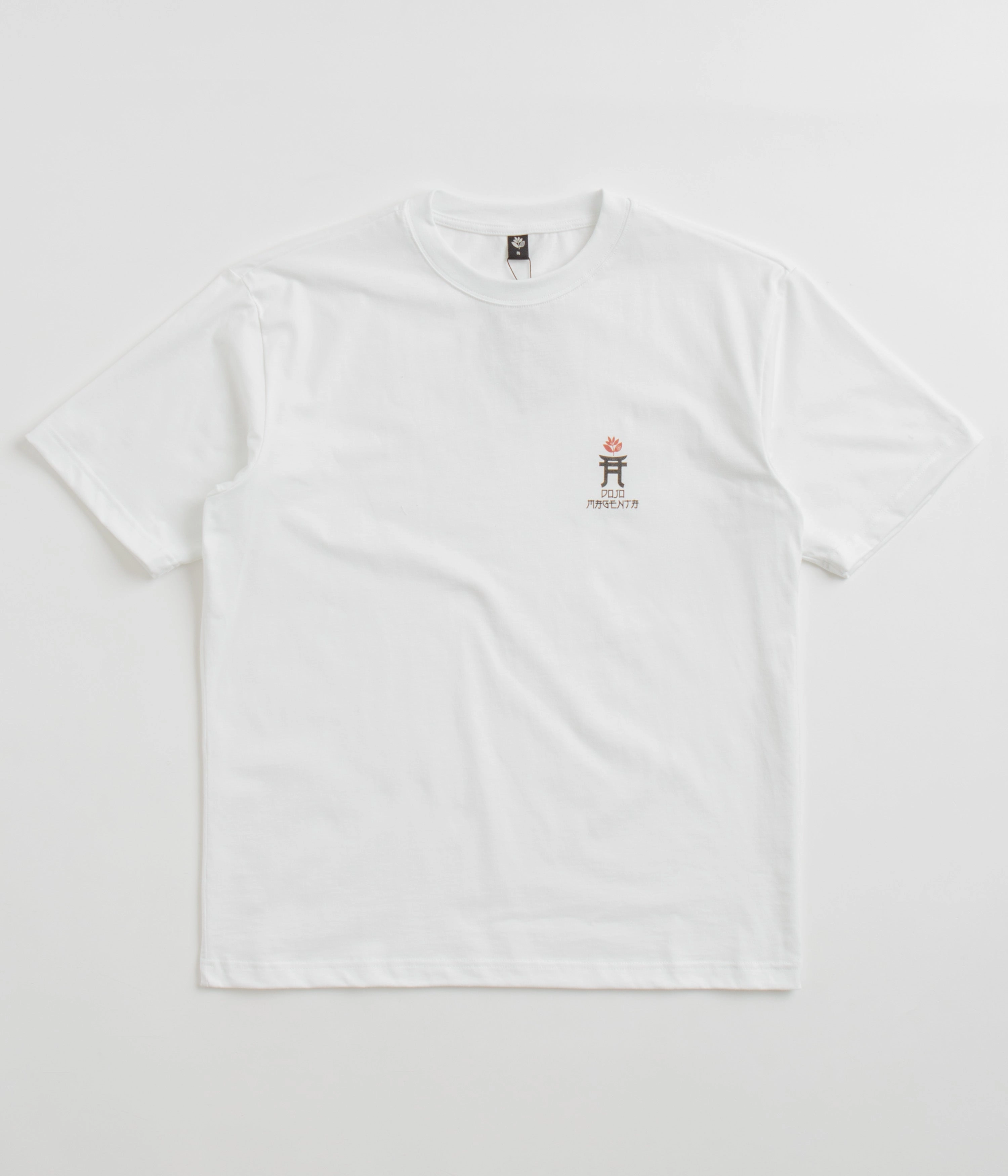 Comfy Layering Stretchable Magenta Dojo T-Shirt - White