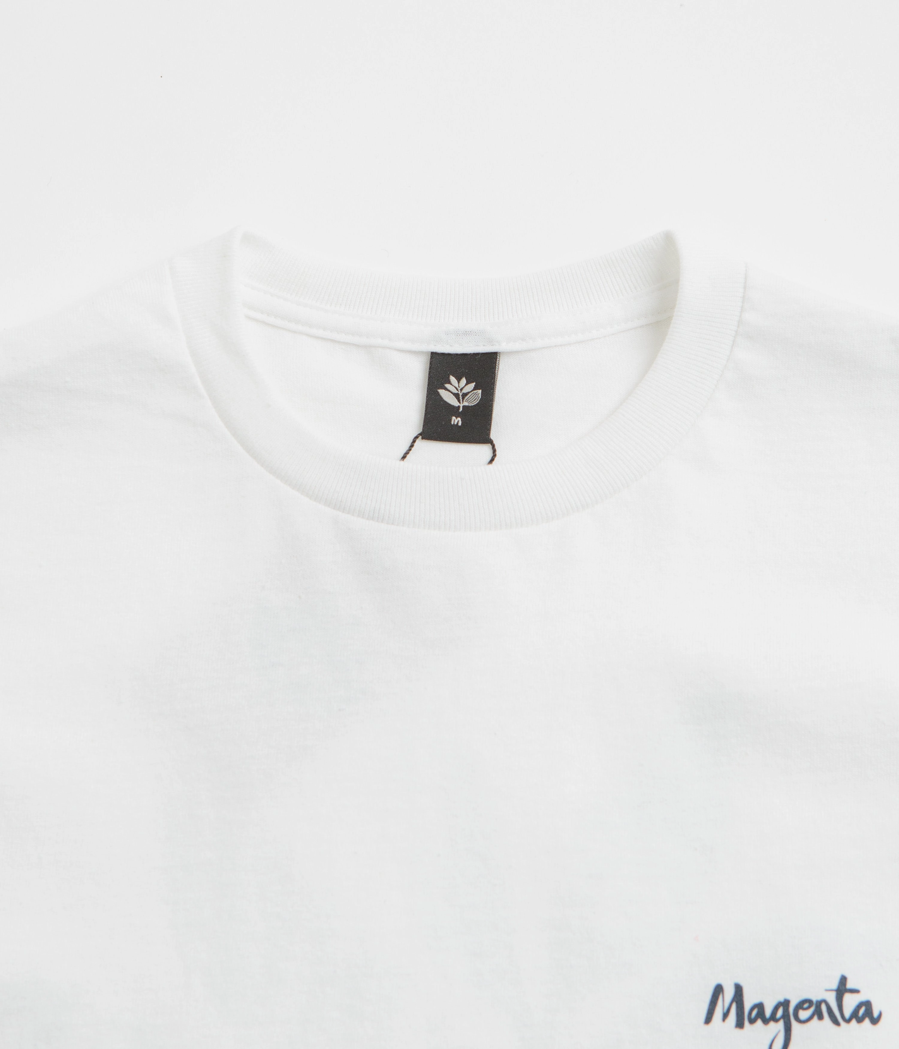 Magenta Femme T-Shirt - White Ribbed collar