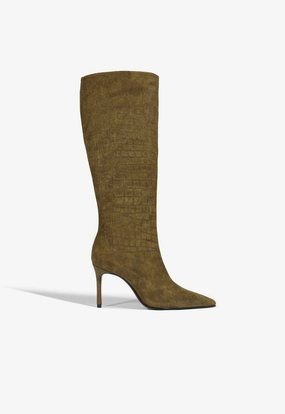 Mary Up Boot Bejeweled Heels