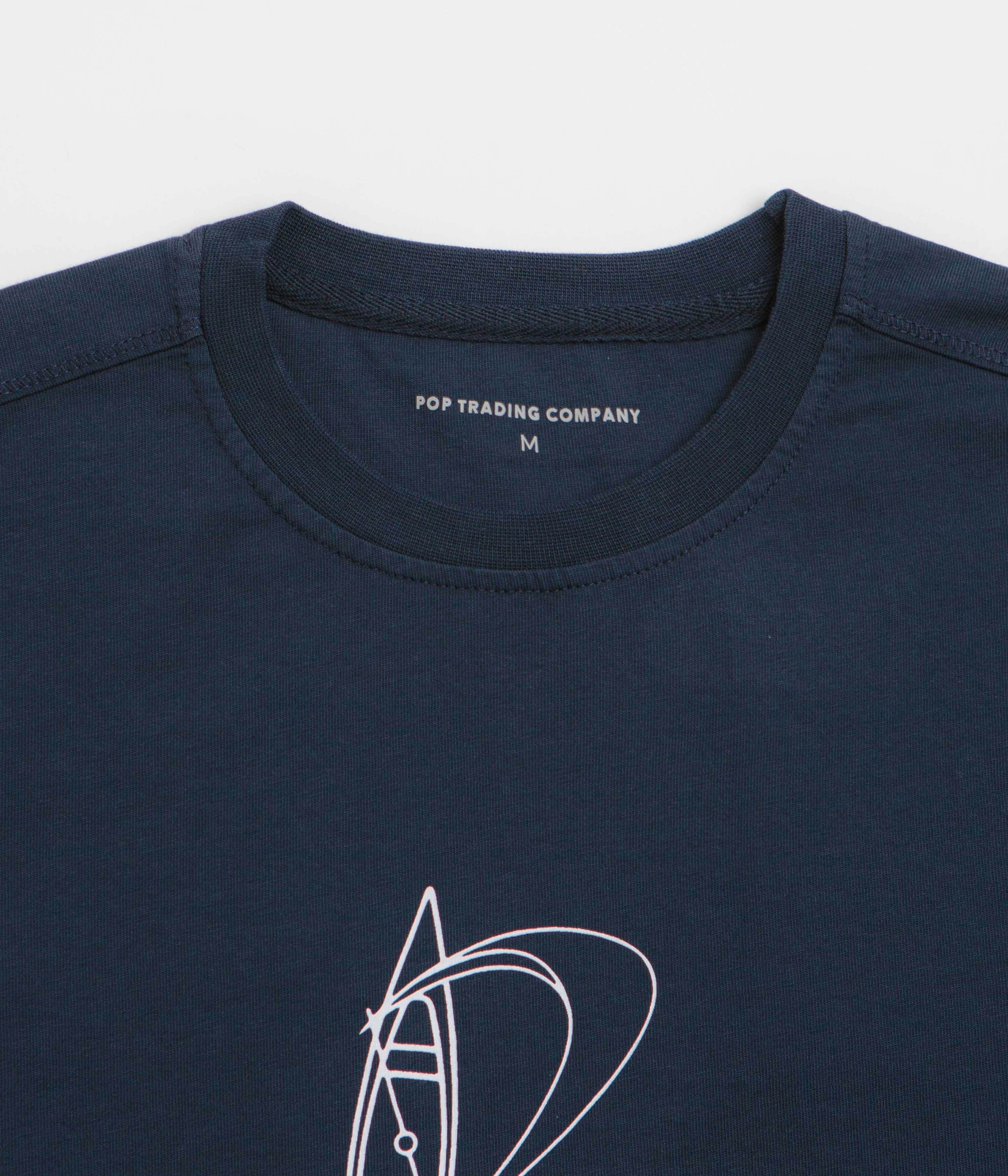 Circular Knit Construction Lightweight Construction Pop Trading Company Nautical T-Shirt - Navy