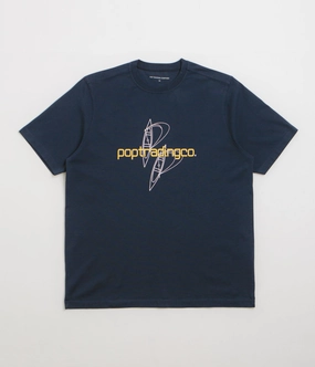 Pop Trading Company Nautical T-Shirt - Navy Smooth Finish