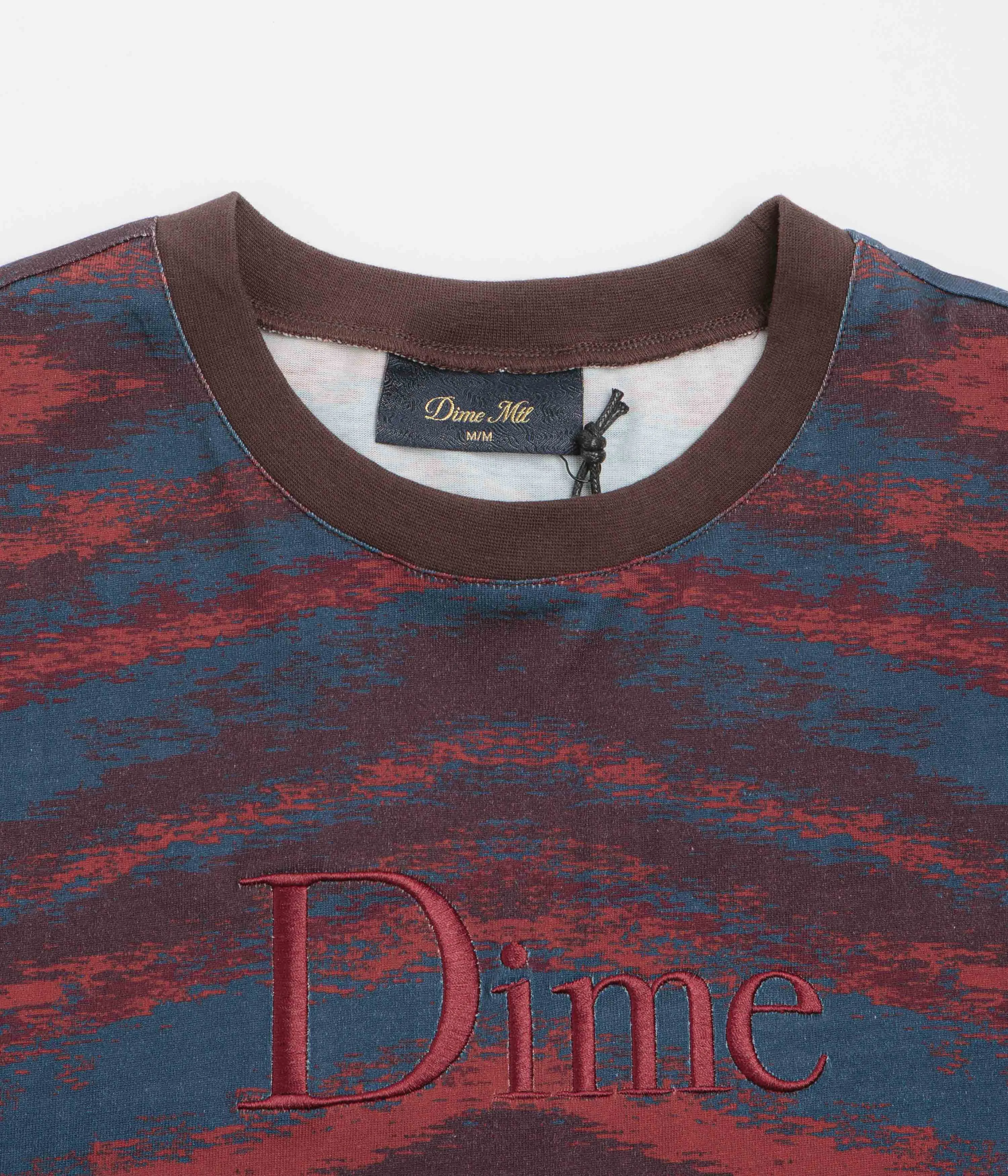 Dime Brushstroke Shirt - Bordeaux Thermal Regulation Fabric