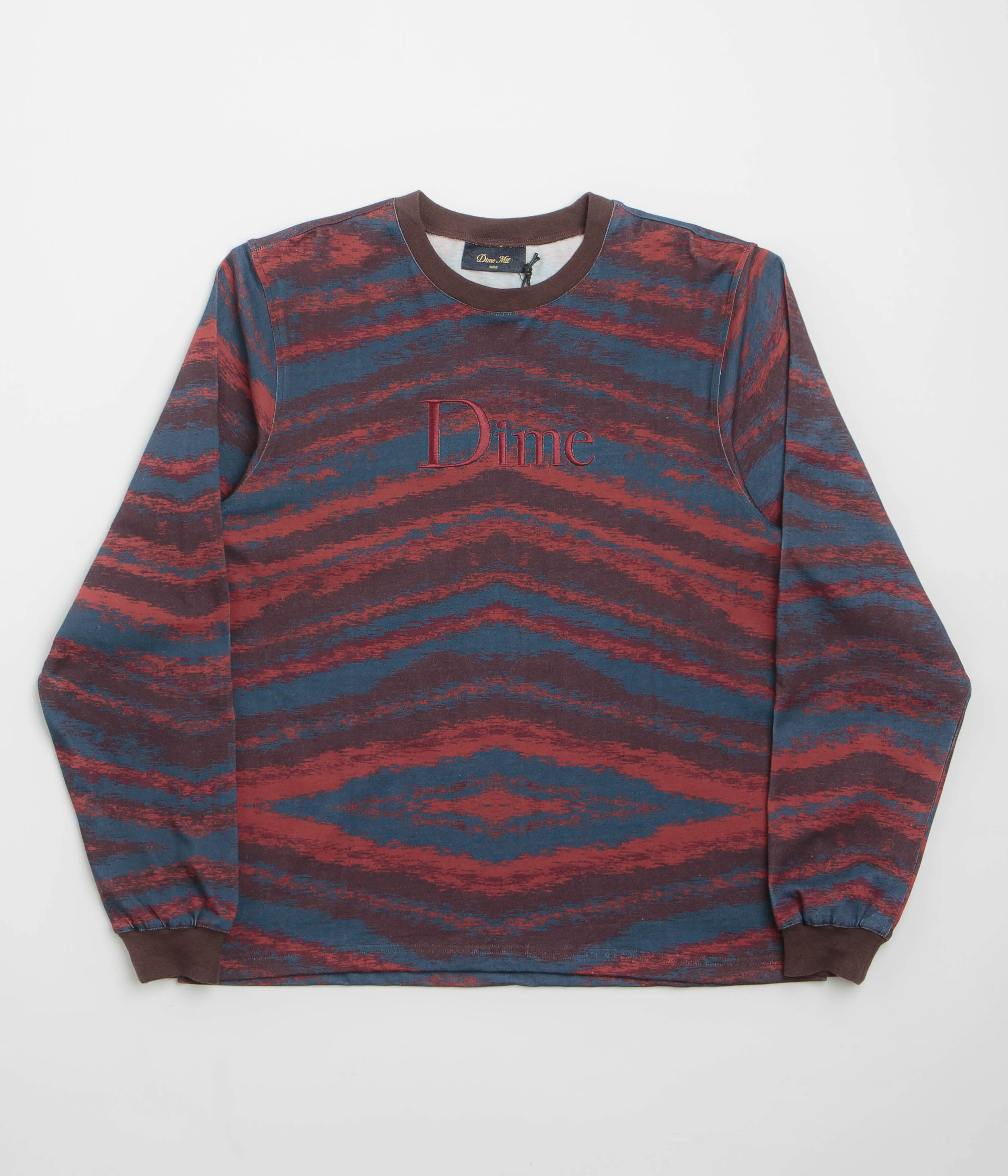Dime Brushstroke Shirt - Bordeaux Anti Pill Treatment